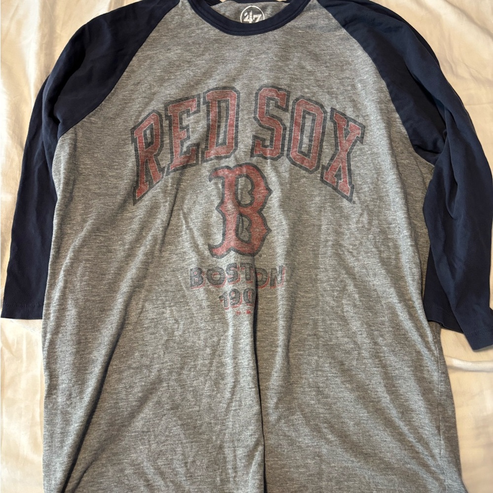 Boston Red Socks Baseball Tee 3/4 Raglan